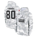 Davalo C.Browns #80 Jamari Thrash Player Arctic Camo Salute to Service Hoodies Limited Game Stitched Jerseys