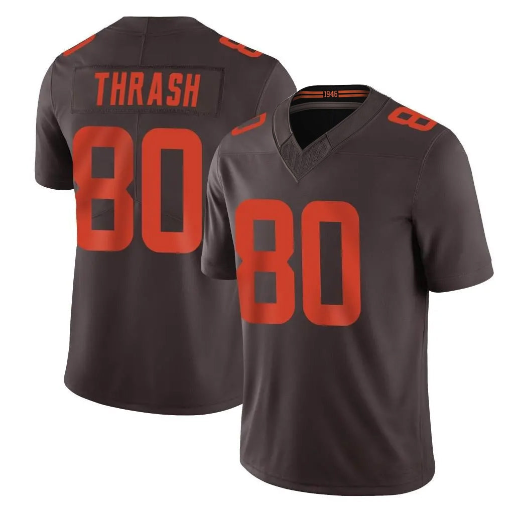 Davalo C.Browns #80 Jamari Thrash Player Brown Limited Vapor F.U.S.E. Alternate Game Stitched Jerseys