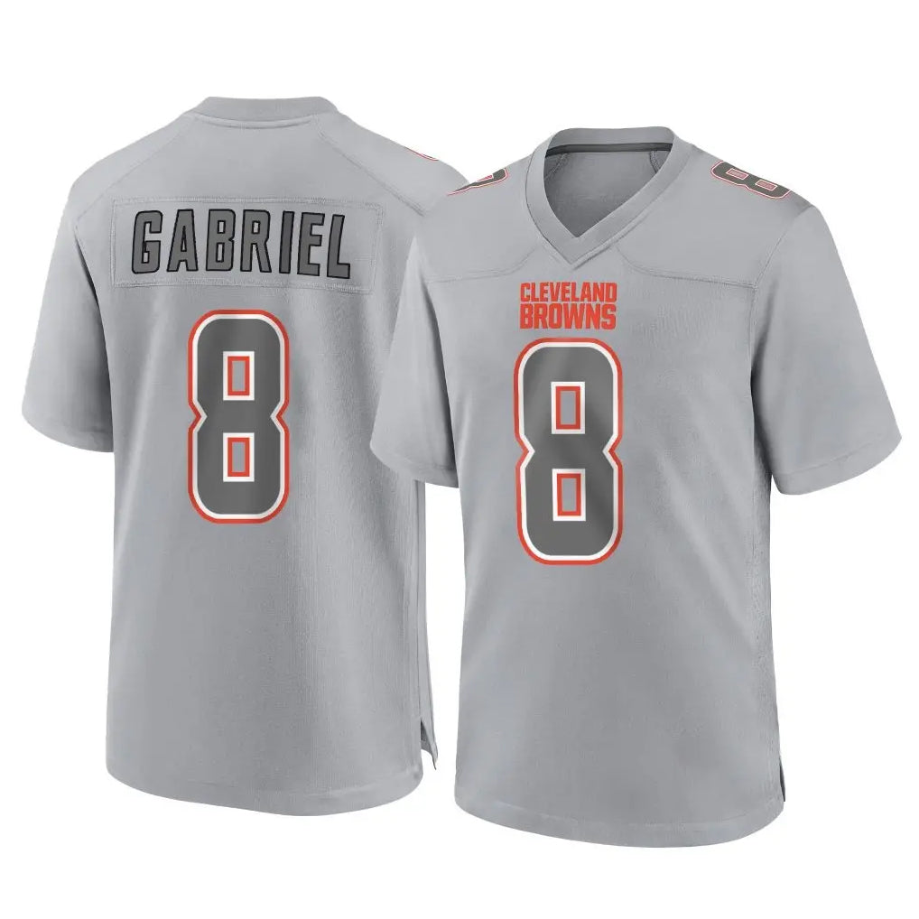 Davalo C.Browns #8 Dillon Gabriel Player Gray Atmosphere Fashion Game Stitched Jerseys