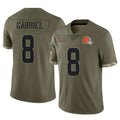 Davalo C.Browns #8 Dillon Gabriel Player Olive Salute to Service Limited Game Stitched Jerseys
