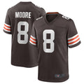 Davalo C.Browns #8 Elijah Moore Brown Game Retired Player Jersey American Stitched Jerseys