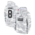 Davalo C.Browns #8 Jared Verse Player Arctic Camo Salute to Service Hoodies Limited Game Stitched Jerseys
