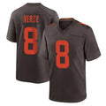 Davalo C.Browns #8 Jared Verse Player Brown Alternate Home Game Stitched Jerseys