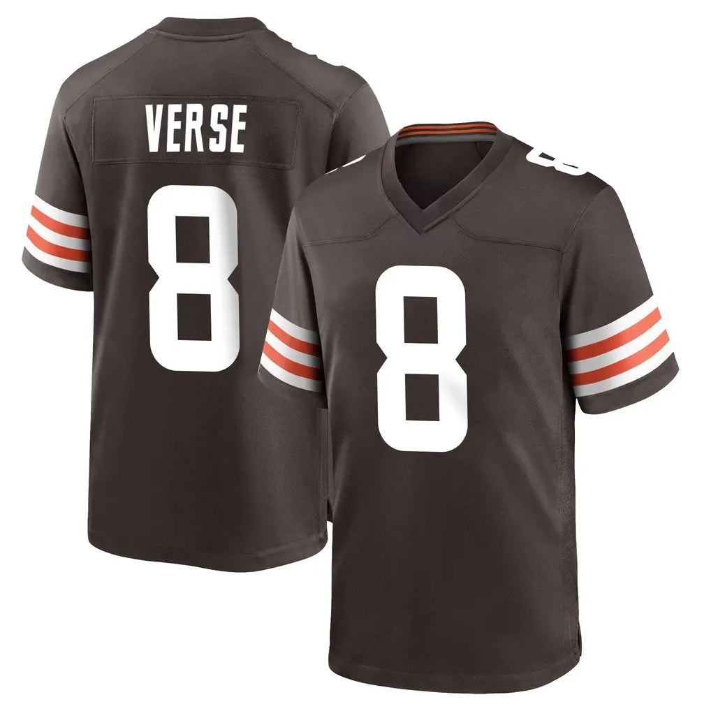 Davalo C.Browns #8 Jared Verse Player Brown Home Game Stitched Jerseys