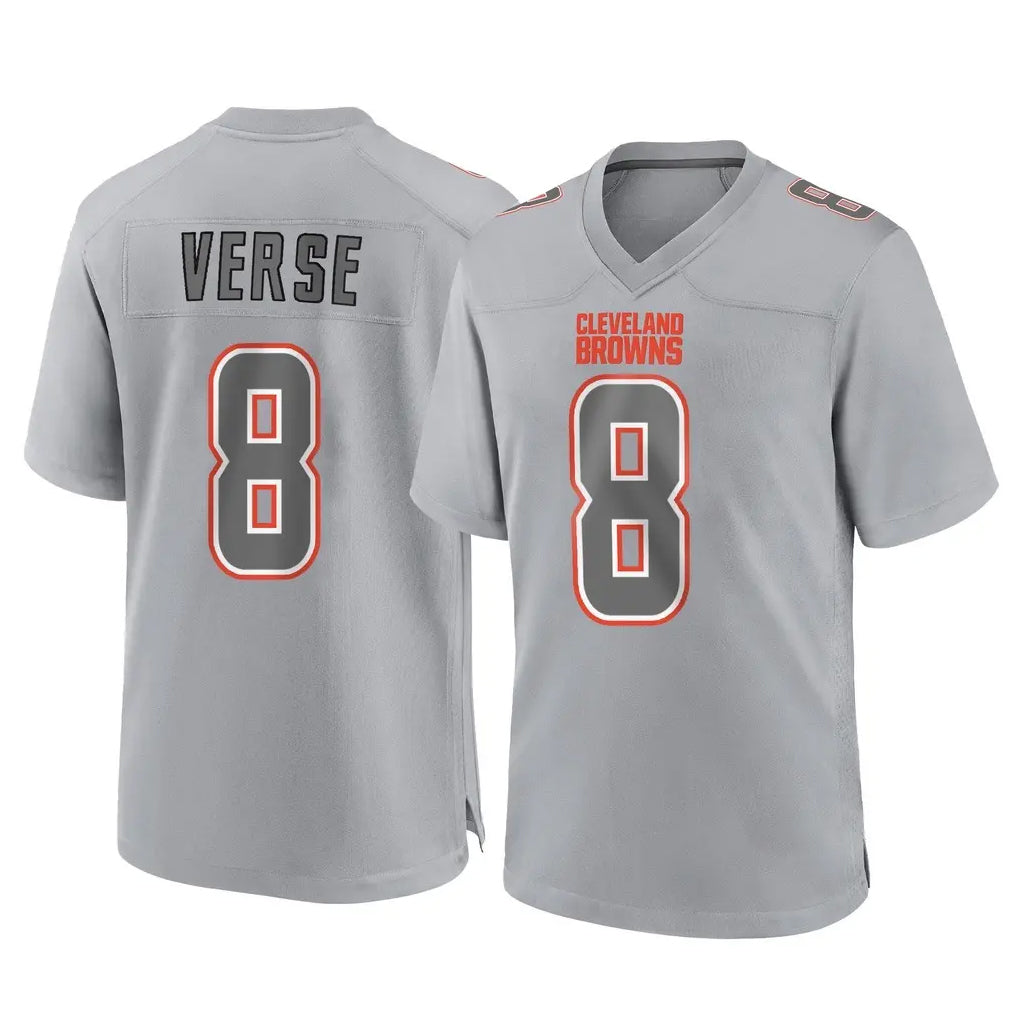 Davalo C.Browns #8 Jared Verse Player Gray Atmosphere Fashion Game Stitched Jerseys