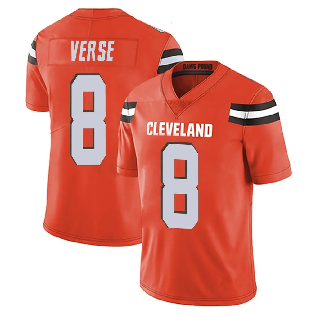 Davalo C.Browns #8 Jared Verse Player Orange Alternate Vapor Untouchable Limited Home Game Stitched Jerseys