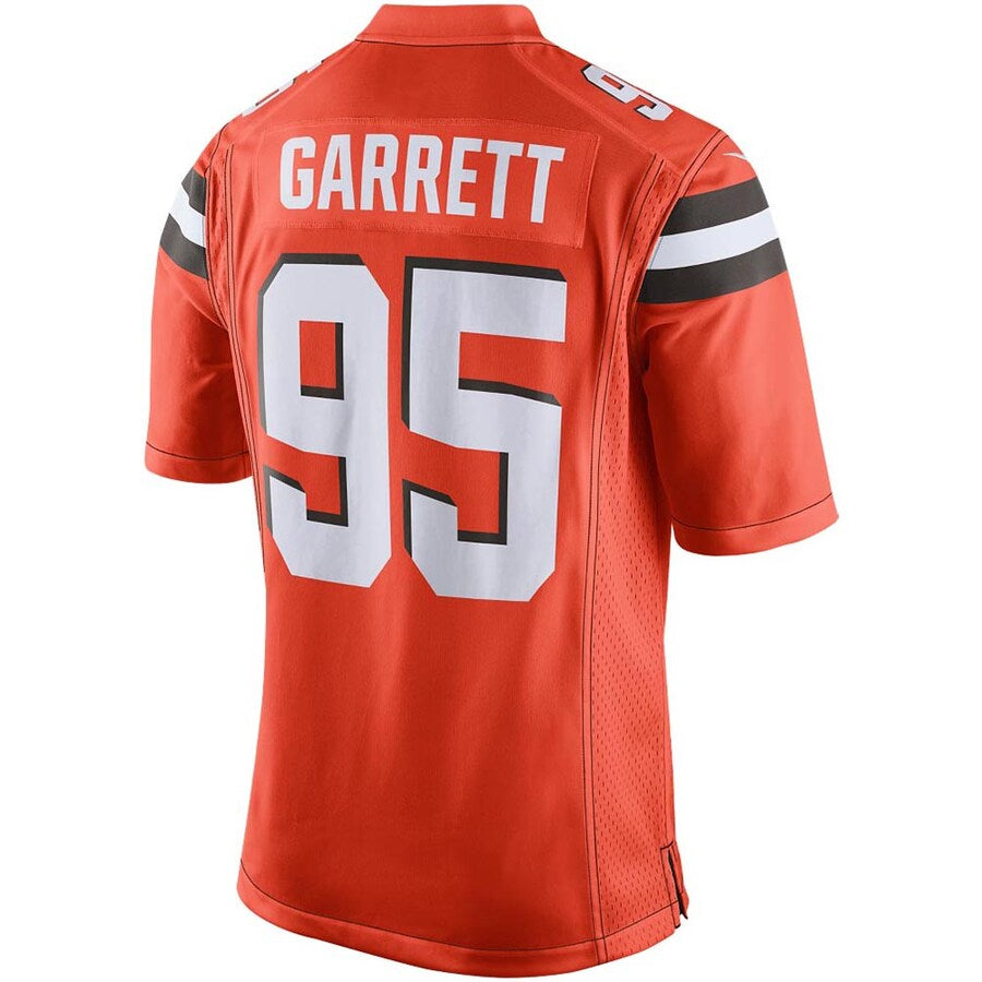 Davalo C.Browns #95 Myles Garrett Player Orange Game  Stitched Jerseys