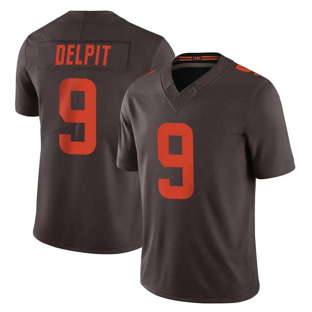 Davalo C.Browns #9 Grant Delpit Player Brown Limited Vapor F.U.S.E. Alternate Game Stitched Jerseys