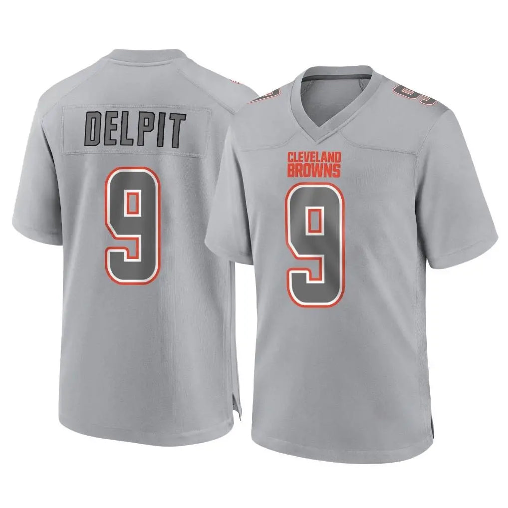 Davalo C.Browns #9 Grant Delpit Player Gray Atmosphere Fashion Game Stitched Jerseys