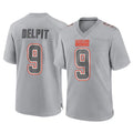 Davalo C.Browns #9 Grant Delpit Player Gray Atmosphere Fashion Game Stitched Jerseys