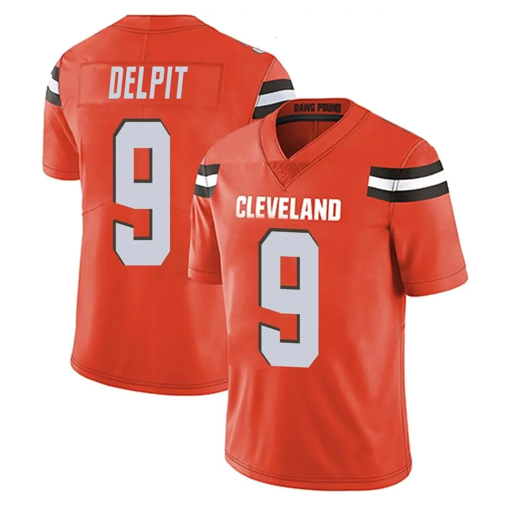 Davalo C.Browns #9 Grant Delpit Player Orange Alternate Vapor Untouchable Limited Home Game Stitched Jerseys