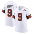 Davalo C.Browns #9 Grant Delpit Player White Alternate Home Game Stitched Jerseys