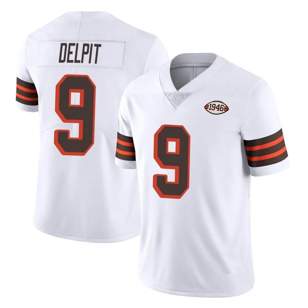 Davalo C.Browns #9 Grant Delpit Player White Limited  Vapor 1946 Collection Alternate Game Stitched Jerseys