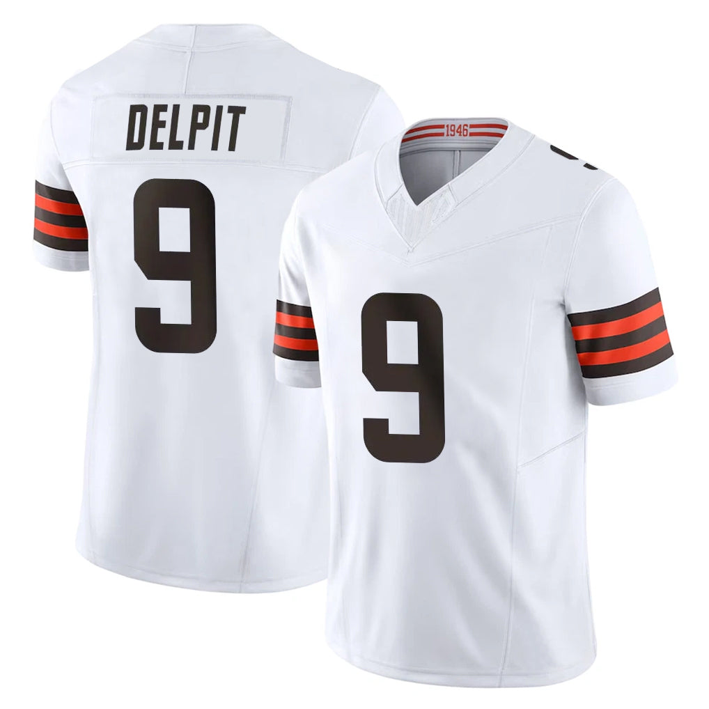 Davalo C.Browns #9 Grant Delpit Player White Vapor F.U.S.E. Limited Home Game Stitched Jerseys