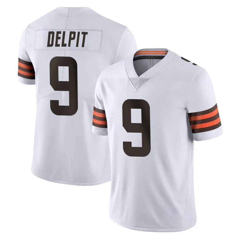 Davalo C.Browns #9 Grant Delpit Player White Vapor Untouchable Limited Home Game Stitched Jerseys