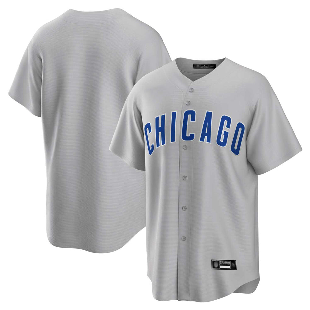 Davalo C.Cubs Gray Home Game Blank Player Stitched Jerseys
