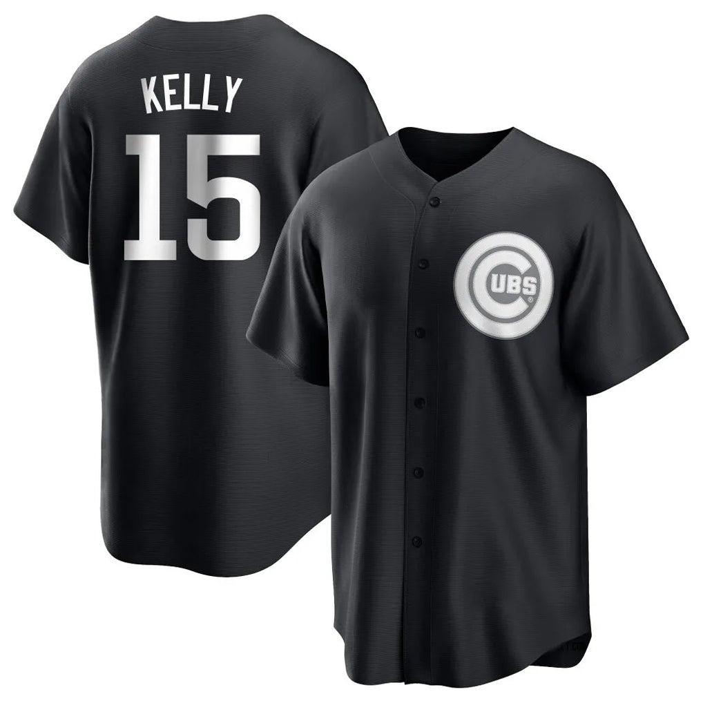 Davalo C.Cubs #15 Carson Kelly Player Black Game Stitched Jerseys