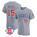 Davalo C.Cubs #15 Carson Kelly Player Gray Road 150th Anniversary Limited Elite Home Stitched Jerseys