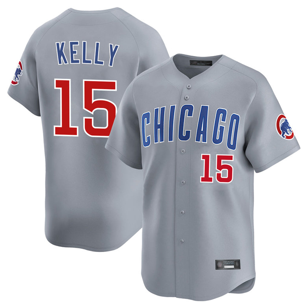 Davalo C.Cubs #15 Carson Kelly Player Gray Road Limited Home Stitched Jerseys