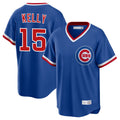 Davalo C.Cubs #15 Carson Kelly Player Royal T-shirt Cooperstown Collection Limited Stitched Jerseys