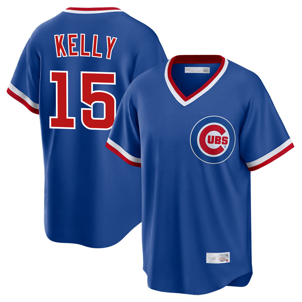 Davalo C.Cubs #15 Carson Kelly Player Royal T-shirt Cooperstown Collection Limited Stitched Jerseys