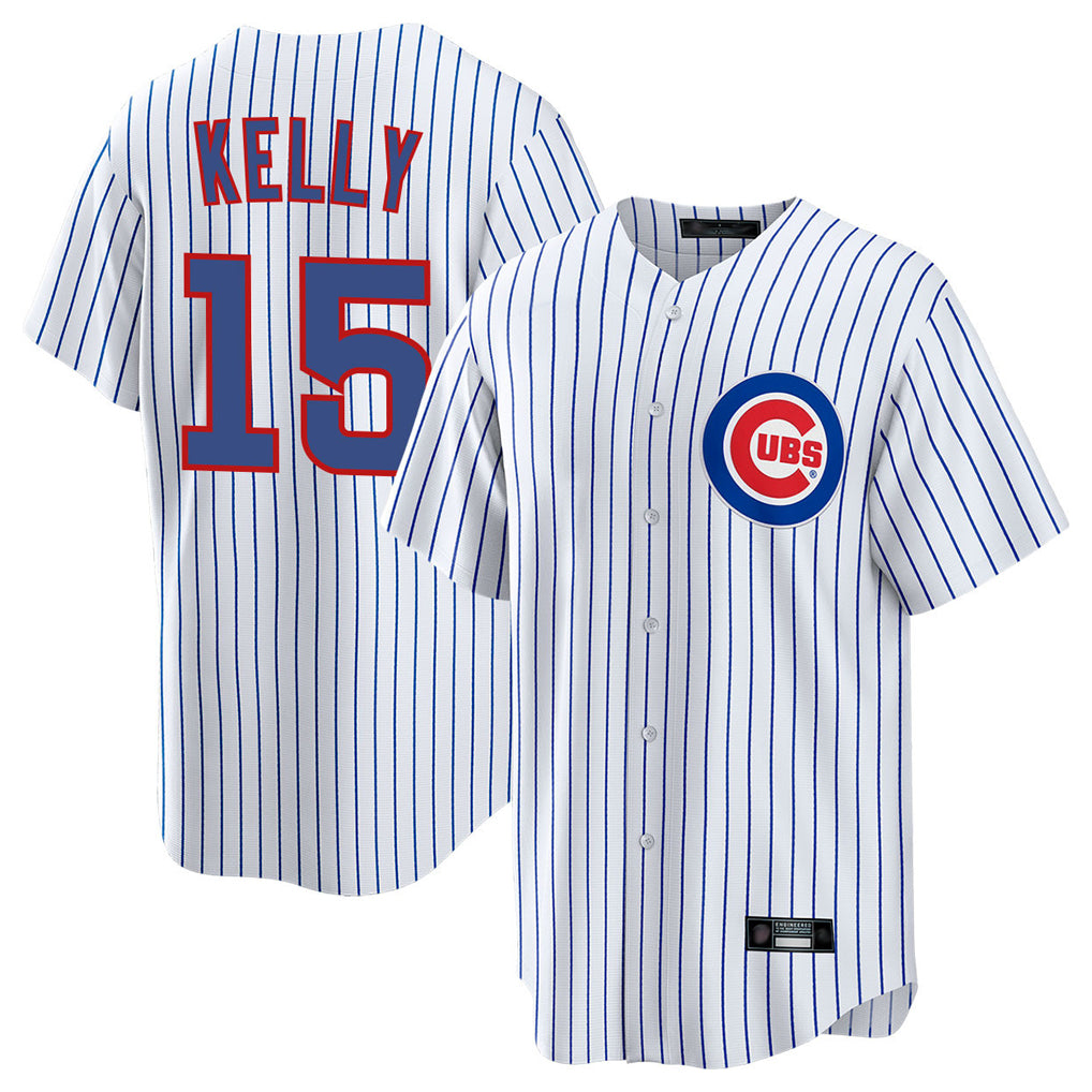 Davalo C.Cubs #15 Carson Kelly Player White Game Home Stitched Jerseys