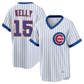 Davalo C.Cubs #15 Carson Kelly Player White T-shirt Cooperstown Collection Limited Stitched Jerseys