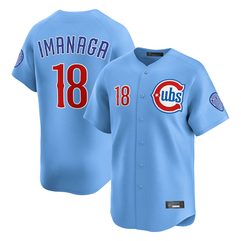 Davalo C.Cubs #18 Shota Imanaga Player Light Blue Limited Home Stitched Jerseys