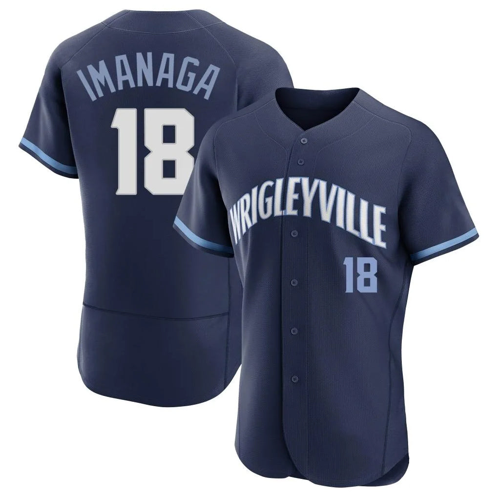 Davalo C.Cubs #18 Shota Imanaga Player Navy City Connect Limited Elite Home Stitched Jerseys