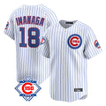Davalo C.Cubs #18 Shota Imanaga Player White 150th Anniversary Limited Home Game Stitched Jerseys