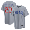 Davalo C.Cubs #23 Ryne Sandberg Player Gray Home Game Stitched Jerseys