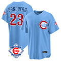 Davalo C.Cubs #23 Ryne Sandberg Player Light Blue 150th Anniversary Home Game Stitched Jerseys