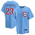 Davalo C.Cubs #23 Ryne Sandberg Player Light Blue Home Game Stitched Jerseys