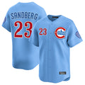 Davalo C.Cubs #23 Ryne Sandberg Player Light Blue Limited Home Stitched Jerseys