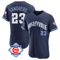 Davalo C.Cubs #23 Ryne Sandberg Player Navy City Connect 150th Anniversary Limited Elite Home Stitched Jerseys