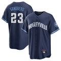 Davalo C.Cubs #23 Ryne Sandberg Player Navy City Connect Home Game Stitched Jerseys