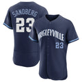 Davalo C.Cubs #23 Ryne Sandberg Player Navy City Connect Limited Elite Home Stitched Jerseys