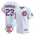 Davalo C.Cubs #23 Ryne Sandberg Player White 150th Anniversary Limited Home Game Stitched Jerseys