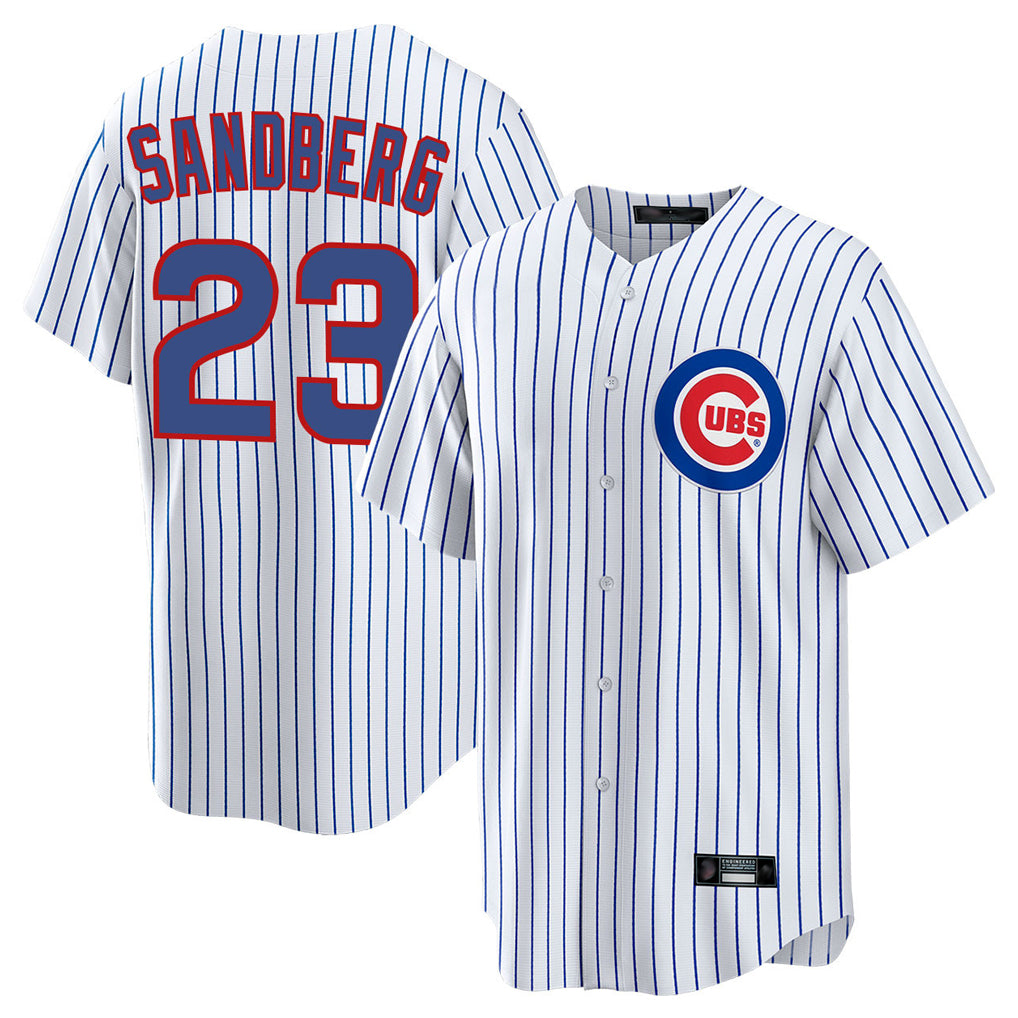 Davalo C.Cubs #23 Ryne Sandberg Player White Game Home Stitched Jerseys