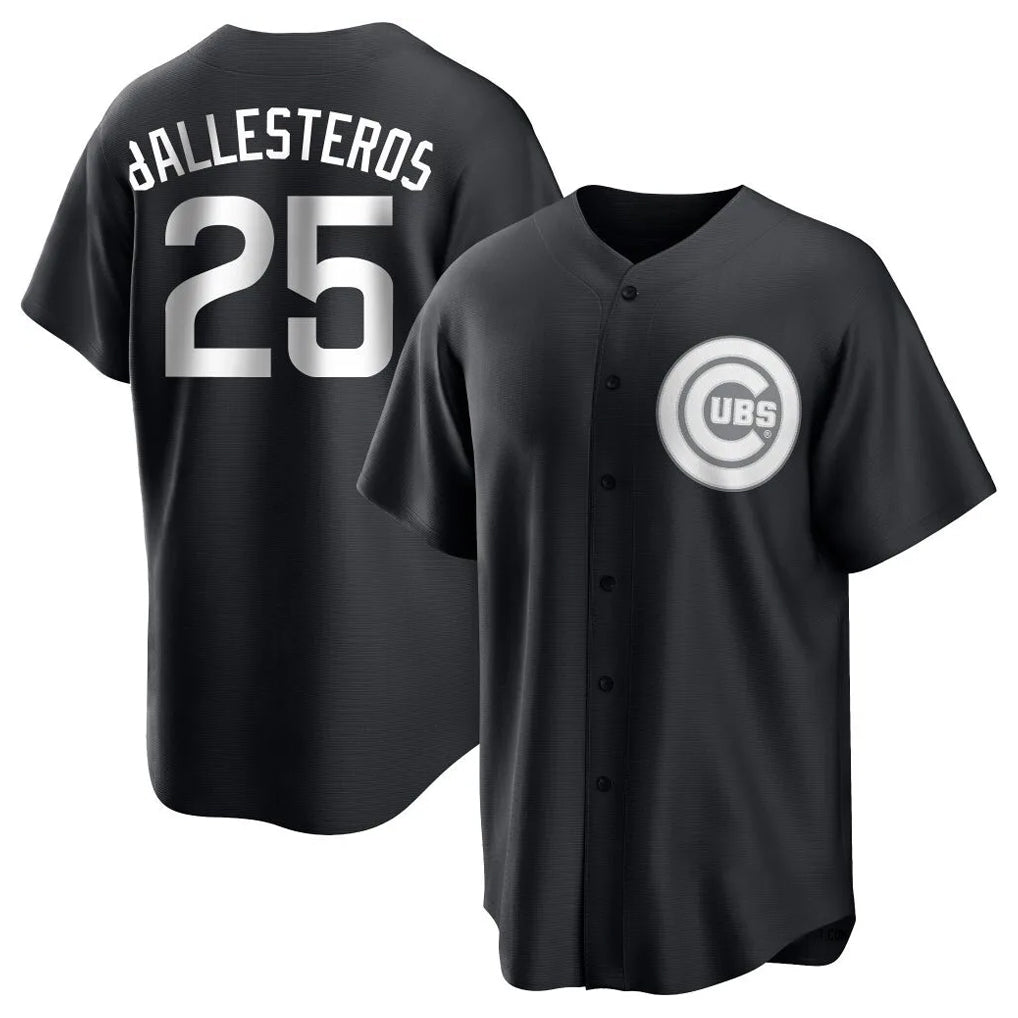 Davalo C.Cubs #25 Mois¡§|s Ballesteros Player Black Game Stitched Jerseys
