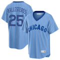 Davalo C.Cubs #25 Mois¡§|s Ballesteros Player Blue T-shirt Cooperstown Collection Limited Stitched Jerseys