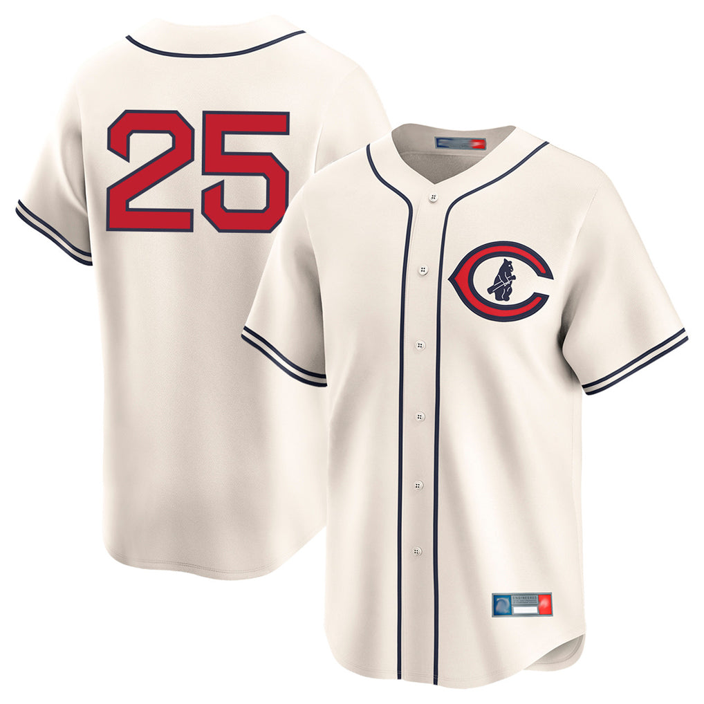 Davalo C.Cubs #25 Mois¡§|s Ballesteros Player Cream Field of Dreams Limited Home Game Stitched Jerseys
