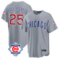 Davalo C.Cubs #25 Mois¡§|s Ballesteros Player Gray 150th Anniversary Home Game Stitched Jerseys