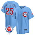 Davalo C.Cubs #25 Mois¡§|s Ballesteros Player Light Blue 150th Anniversary Home Game Stitched Jerseys