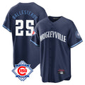 Davalo C.Cubs #25 Mois¡§|s Ballesteros Player Navy 150th Anniversary City Connect Home Game Stitched Jerseys