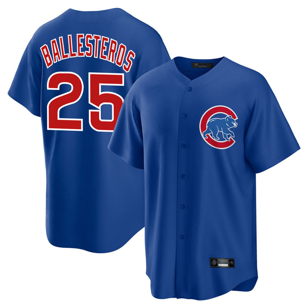 Davalo C.Cubs #25 Mois¡§|s Ballesteros Player Royal Home Game Stitched Jerseys