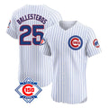 Davalo C.Cubs #25 Mois¡§|s Ballesteros Player White 150th Anniversary Limited Elite Home Game Stitched Jerseys