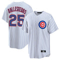 Davalo C.Cubs #25 Mois¡§|s Ballesteros Player White Game Home Stitched Jerseys