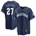Davalo C.Cubs #27 Seiya Suzuki Player Navy City Connect Home Game Stitched Jerseys