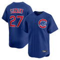 Davalo C.Cubs #27 Seiya Suzuki Player Royal Limited Home Stitched Jerseys